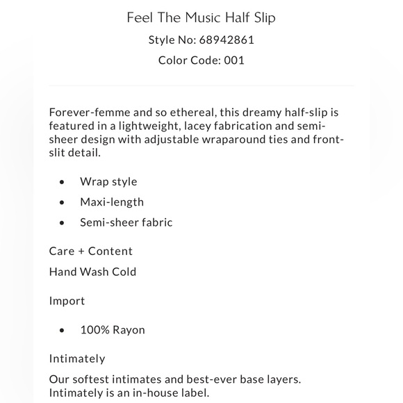 Free People Feel The Music Half Slip, M - Picture 2 of 4